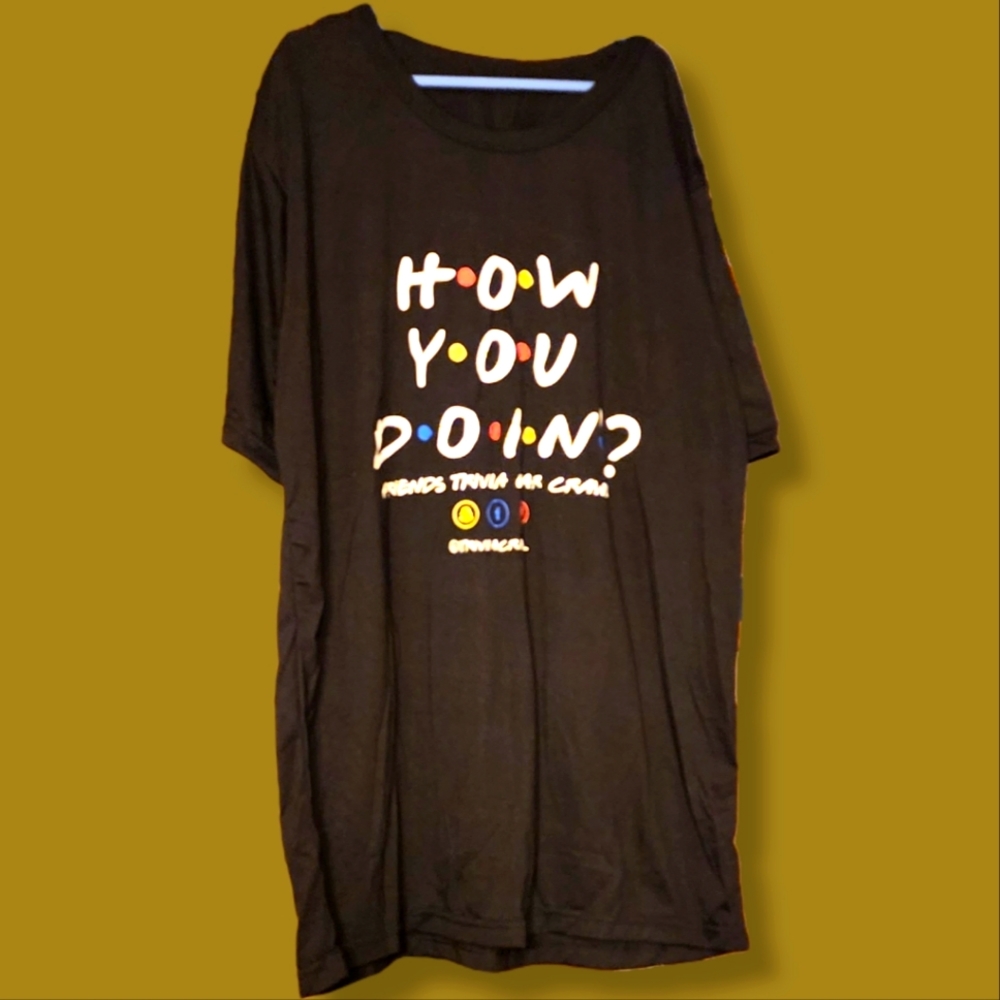 Adult T-Shirt  - F * R * I * E * N * D * S Trivia Bar Crawl